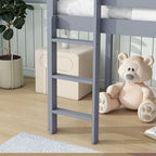 Twin Loft Bed with Slide and Low-Profile Design
