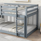 Litera doble tipo loft con dos plataformas de 13 listones y diseño de perfil bajo