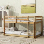 Litera doble tipo loft con dos plataformas de 13 listones y diseño de perfil bajo