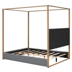 Full Size Metal Loft Bed with Storage Shelves, Cabinets and Wardrobe Metal Support Bed Frame for Kids, No Box Spring Needed