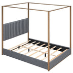 Cama alta de metal de tamaño completo con estantes de almacenamiento, armarios y guardarropa, marco de cama de metal para niños, no necesita somier