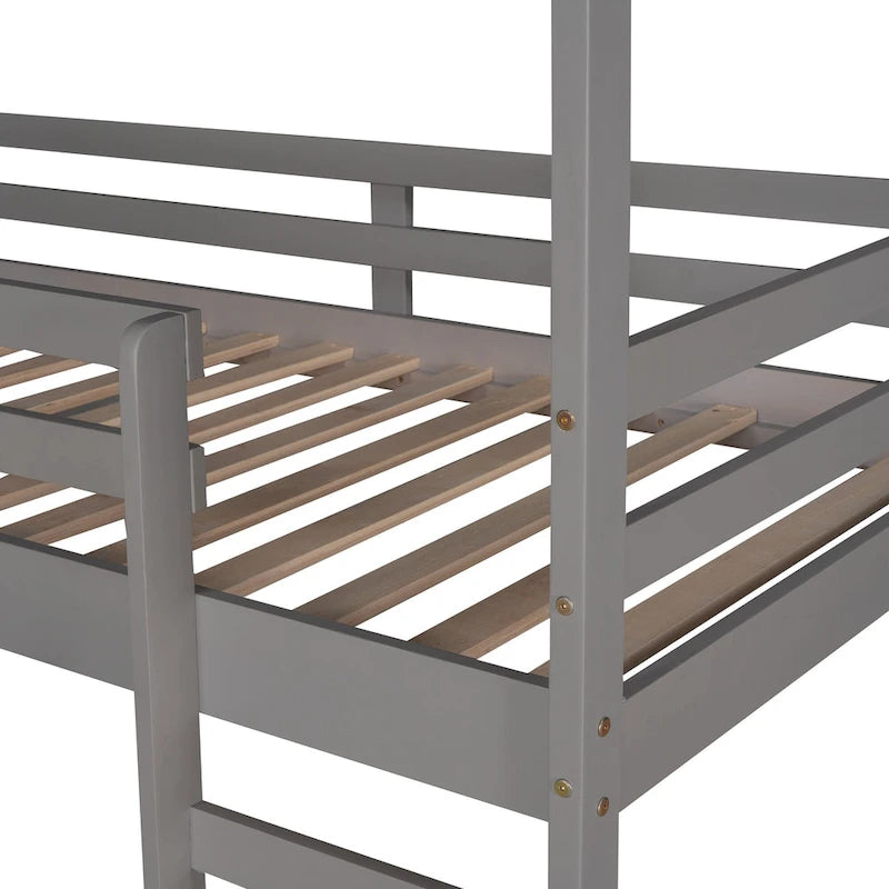 Cama alta Twin Pine con tobogán