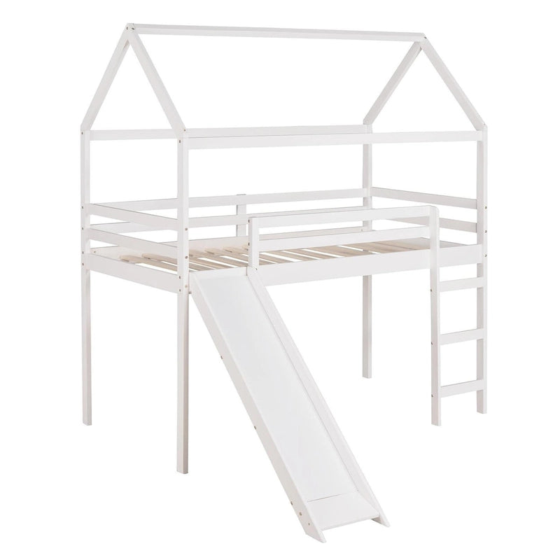 Cama alta Twin Pine con tobogán