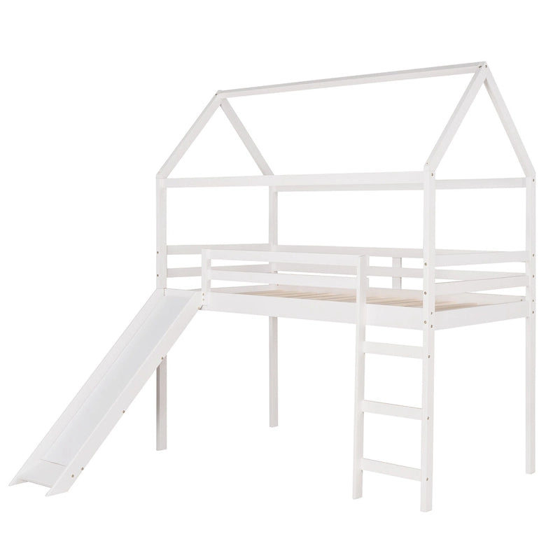 Cama alta Twin Pine con tobogán
