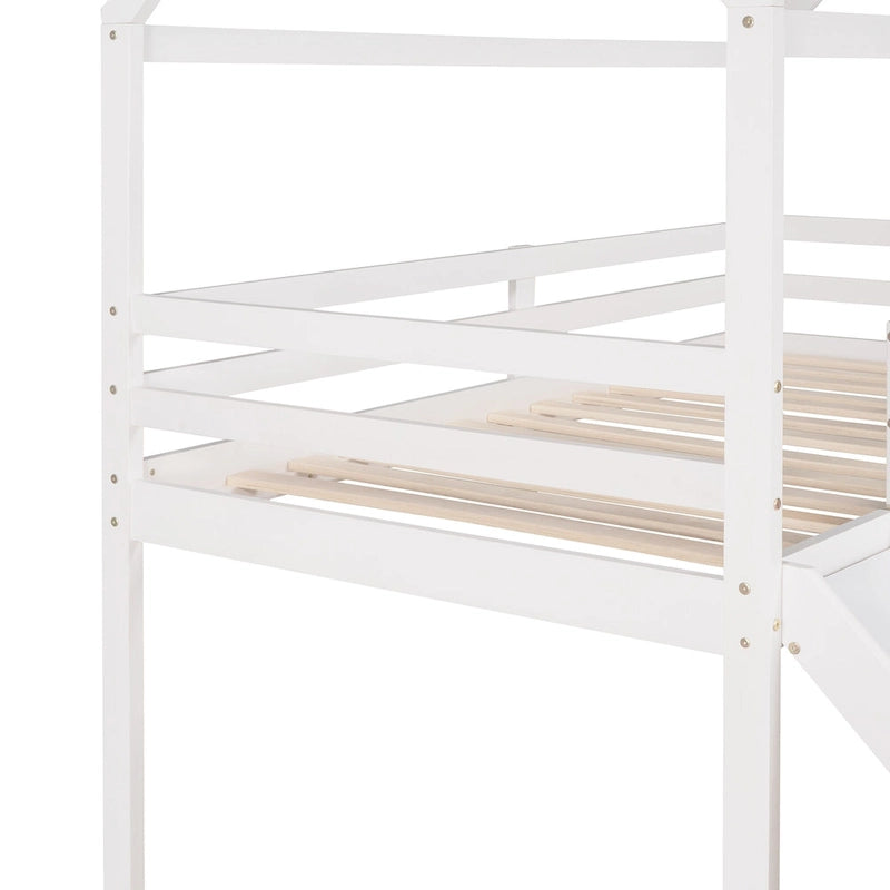 Cama alta Twin Pine con tobogán