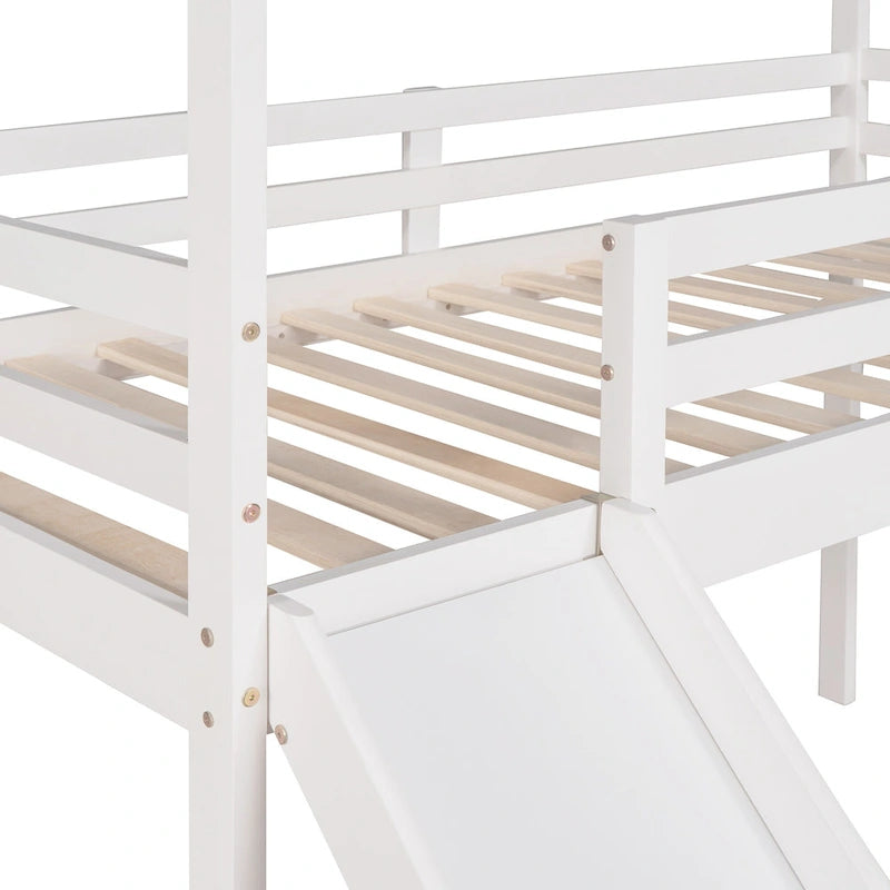 Cama alta Twin Pine con tobogán